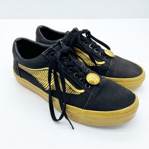 Black and Gold Men's Sneakers
